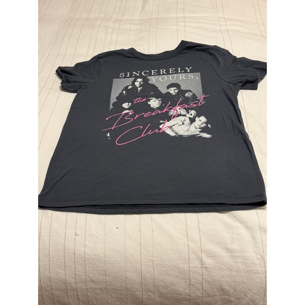 The Breakfast Club Sincerely Yours Graphic Tee Women's XS Black‎ 80s Movie Shirt